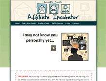 Tablet Screenshot of affiliateincubator.com